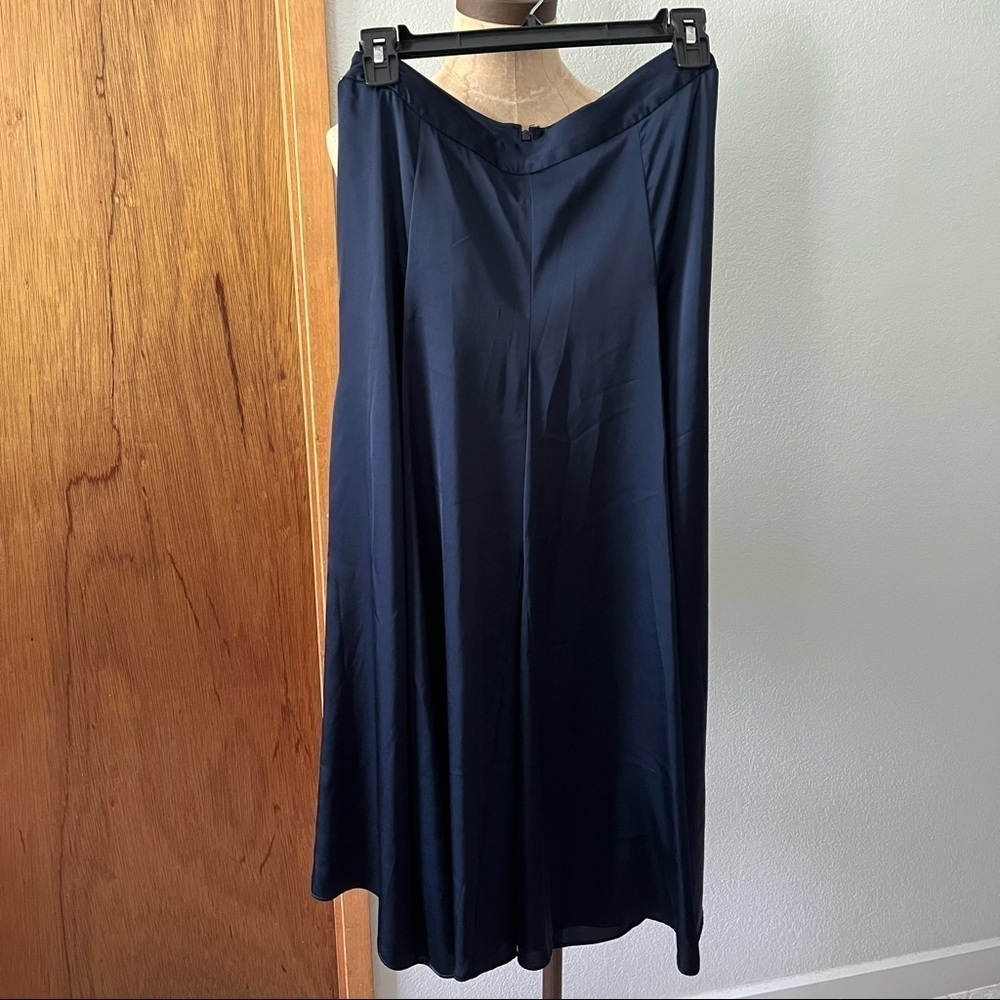 EXPRESS FASHION STAR sz 0 Navy Blue Wide Leg Pants Shortened Inseam